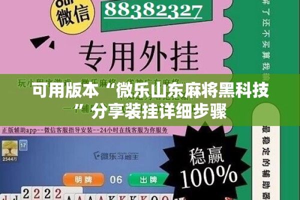 可用版本“微乐山东麻将黑科技”分享装挂详细步骤