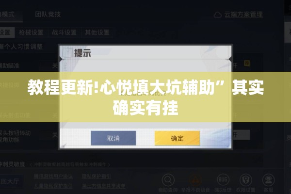 教程更新!心悦填大坑辅助”其实确实有挂
