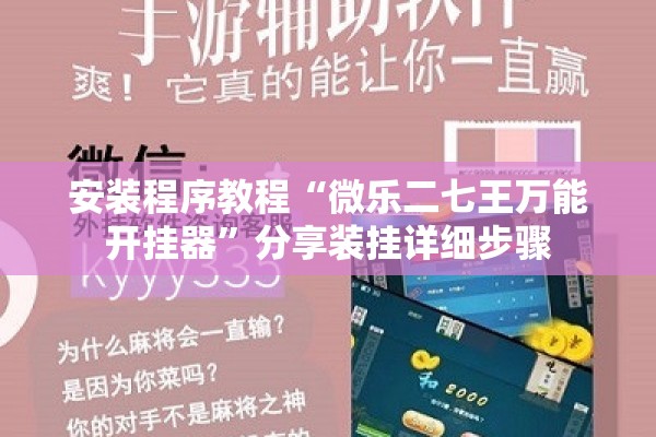 安装程序教程“微乐二七王万能开挂器”分享装挂详细步骤