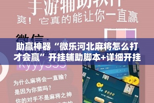 助赢神器“微乐河北麻将怎么打才会赢”开挂辅助脚本+详细开挂安装教程