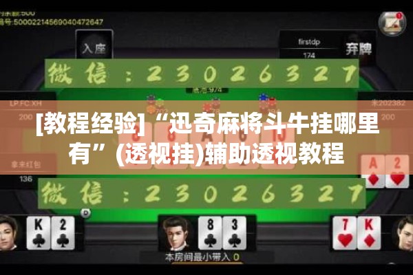 [教程经验]“迅奇麻将斗牛挂哪里有”(透视挂)辅助透视教程