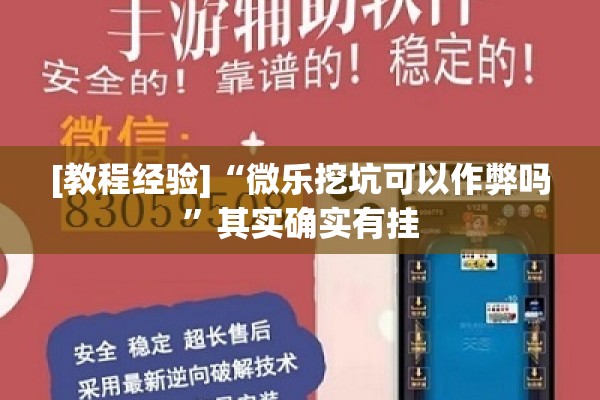 [教程经验]“微乐挖坑可以作弊吗”其实确实有挂
