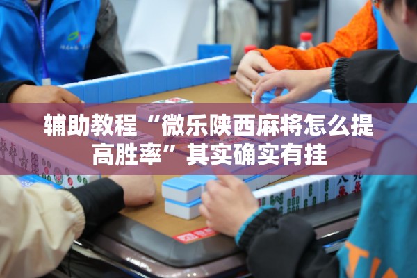 辅助教程“微乐陕西麻将怎么提高胜率	”其实确实有挂
