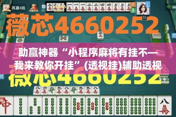 助赢神器“小程序麻将有挂不—我来教你开挂	”(透视挂)辅助透视教程