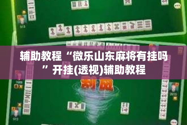 辅助教程“微乐山东麻将有挂吗	”开挂(透视)辅助教程