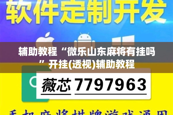 辅助教程“微乐山东麻将有挂吗”开挂(透视)辅助教程