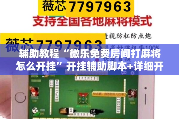 辅助教程“微乐免费房间打麻将怎么开挂”开挂辅助脚本+详细开挂安装教程