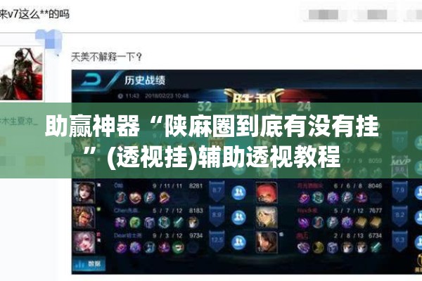 助赢神器“陕麻圈到底有没有挂”(透视挂)辅助透视教程