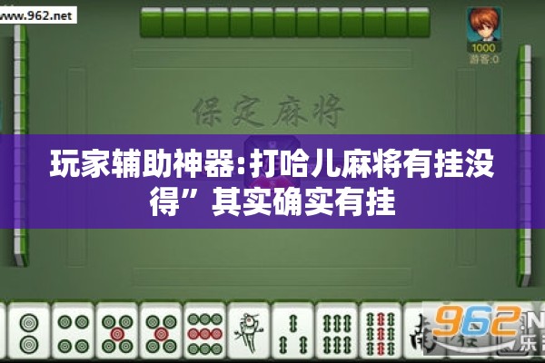 玩家辅助神器:打哈儿麻将有挂没得”其实确实有挂