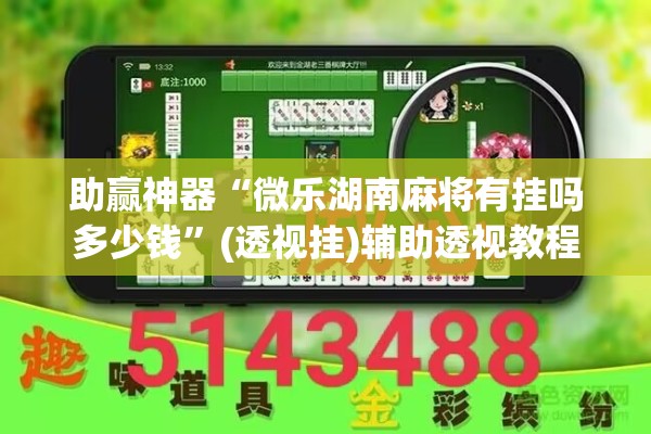 助赢神器“微乐湖南麻将有挂吗多少钱	”(透视挂)辅助透视教程