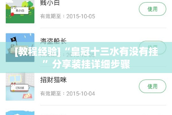 [教程经验]“皇冠十三水有没有挂”分享装挂详细步骤