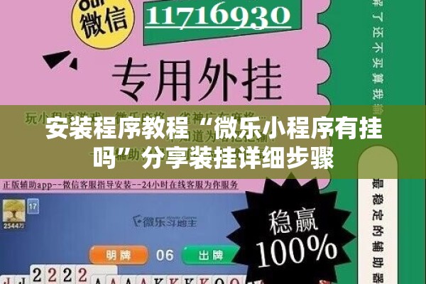 安装程序教程“微乐小程序有挂吗”分享装挂详细步骤
