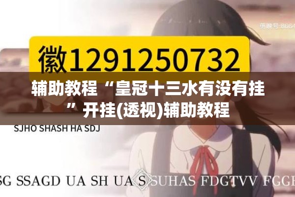 辅助教程“皇冠十三水有没有挂”开挂(透视)辅助教程
