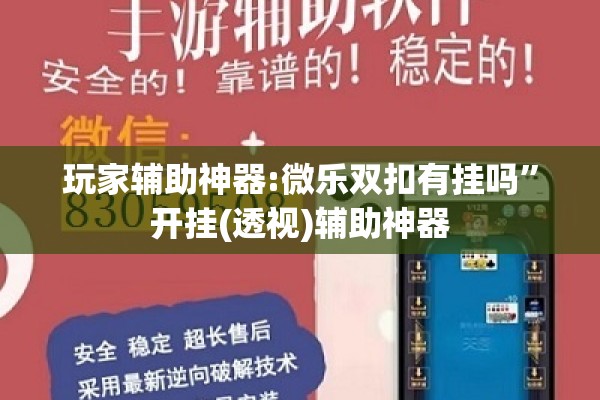 玩家辅助神器:微乐双扣有挂吗”开挂(透视)辅助神器