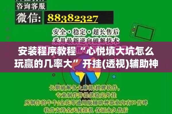 安装程序教程“心悦填大坑怎么玩赢的几率大	”开挂(透视)辅助神器