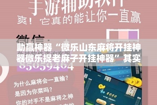 助赢神器“微乐山东麻将开挂神器微乐捉老麻子开挂神器	”其实确实有挂