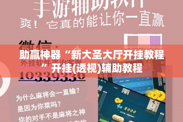 助赢神器“新大圣大厅开挂教程	”开挂(透视)辅助教程