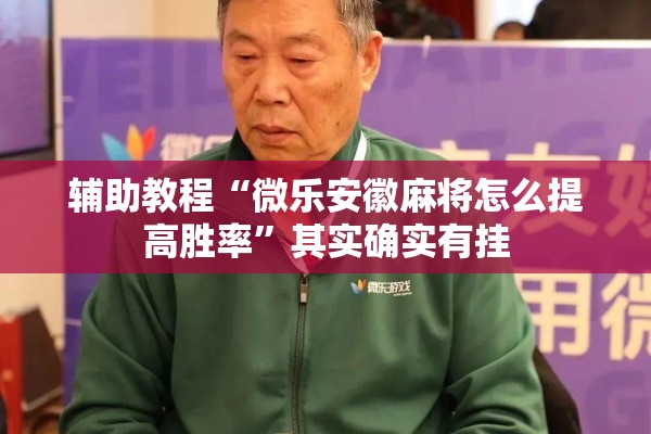辅助教程“微乐安徽麻将怎么提高胜率”其实确实有挂