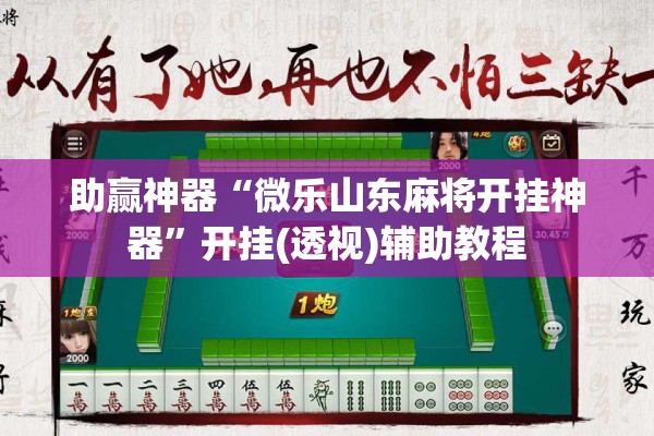助赢神器“微乐山东麻将开挂神器	”开挂(透视)辅助教程