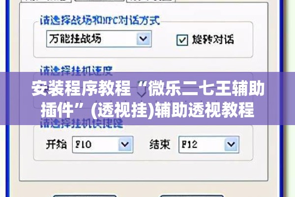 安装程序教程“微乐二七王辅助插件”(透视挂)辅助透视教程
