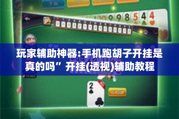 玩家辅助神器:手机跑胡子开挂是真的吗”开挂(透视)辅助教程