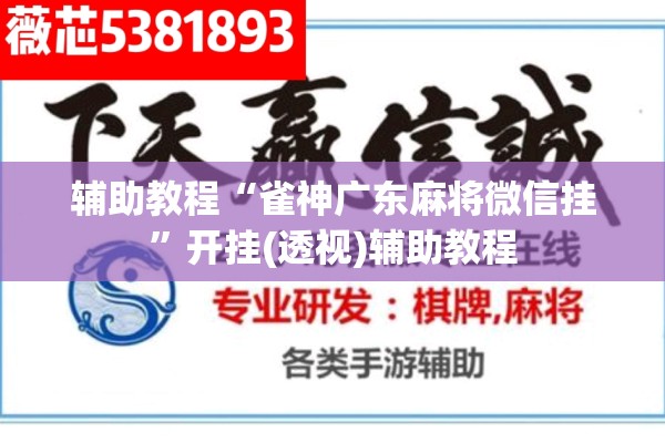 辅助教程“雀神广东麻将微信挂”开挂(透视)辅助教程