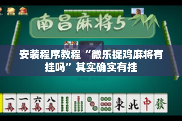 安装程序教程“微乐捉鸡麻将有挂吗	”其实确实有挂