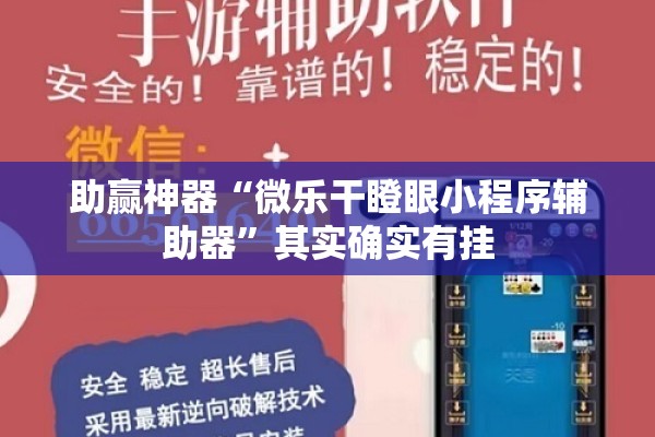助赢神器“微乐干瞪眼小程序辅助器	”其实确实有挂