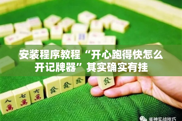 安装程序教程“开心跑得快怎么开记牌器”其实确实有挂