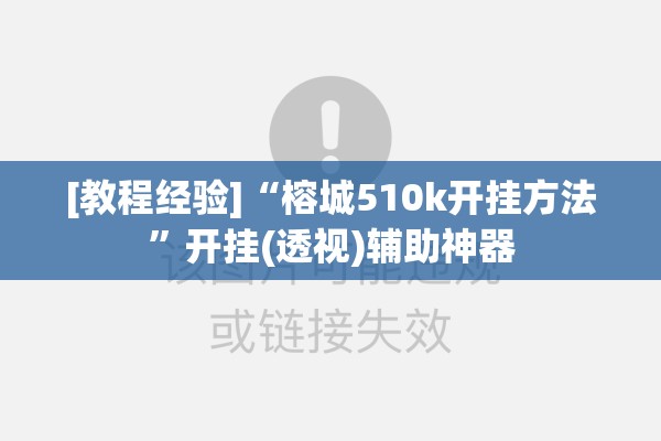 [教程经验]“榕城510k开挂方法”开挂(透视)辅助神器