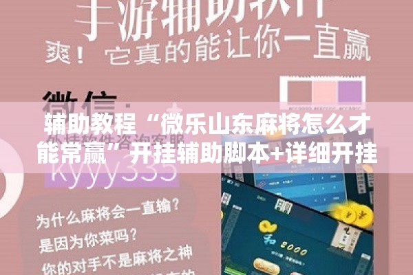 辅助教程“微乐山东麻将怎么才能常赢”开挂辅助脚本+详细开挂安装教程