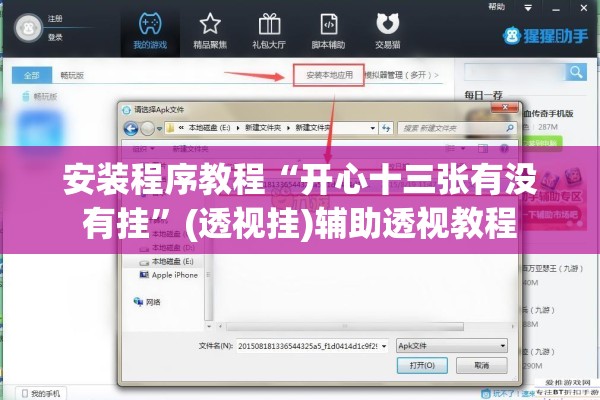 安装程序教程“开心十三张有没有挂”(透视挂)辅助透视教程