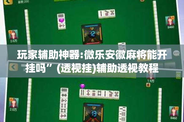 玩家辅助神器:微乐安徽麻将能开挂吗”(透视挂)辅助透视教程
