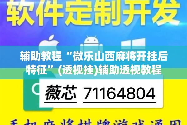 辅助教程“微乐山西麻将开挂后特征	”(透视挂)辅助透视教程