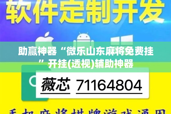 助赢神器“微乐山东麻将免费挂”开挂(透视)辅助神器