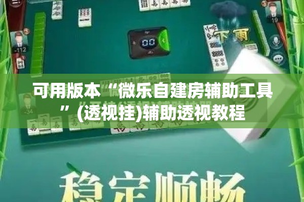 可用版本“微乐自建房辅助工具”(透视挂)辅助透视教程