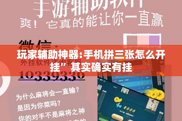 玩家辅助神器:手机拼三张怎么开挂”其实确实有挂