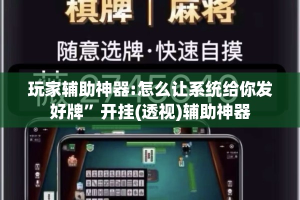 玩家辅助神器:怎么让系统给你发好牌”开挂(透视)辅助神器
