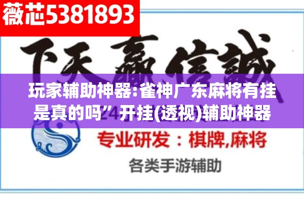玩家辅助神器:雀神广东麻将有挂是真的吗	”开挂(透视)辅助神器