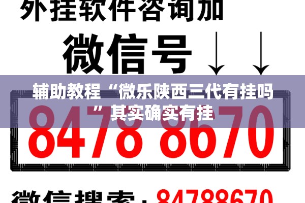 辅助教程“微乐陕西三代有挂吗”其实确实有挂