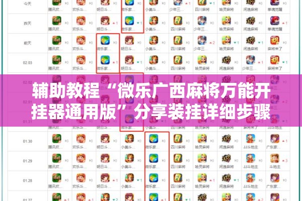 辅助教程“微乐广西麻将万能开挂器通用版	”分享装挂详细步骤