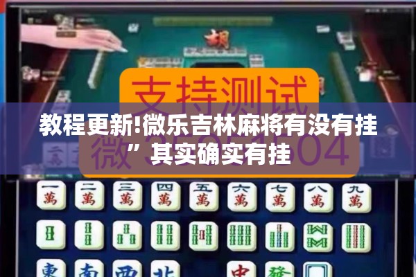 教程更新!微乐吉林麻将有没有挂	”其实确实有挂