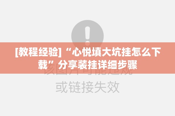 [教程经验]“心悦填大坑挂怎么下载”分享装挂详细步骤