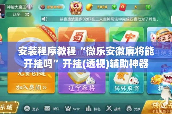 安装程序教程“微乐安徽麻将能开挂吗	”开挂(透视)辅助神器