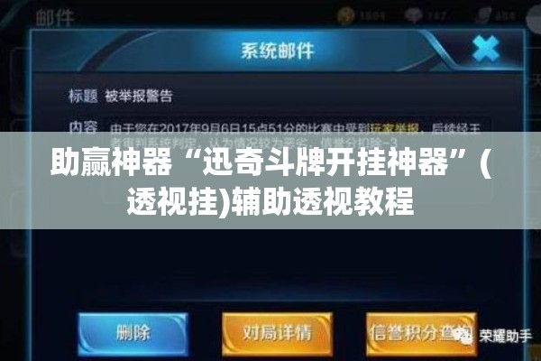 助赢神器“迅奇斗牌开挂神器”(透视挂)辅助透视教程