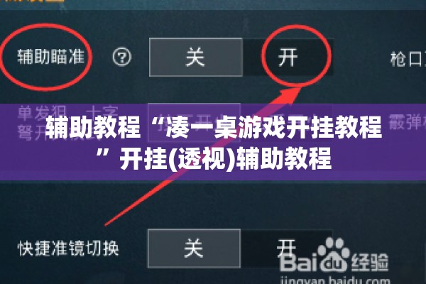 辅助教程“凑一桌游戏开挂教程”开挂(透视)辅助教程