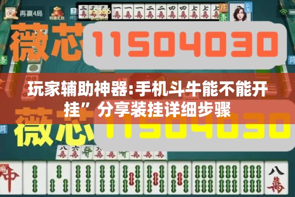 玩家辅助神器:手机斗牛能不能开挂	”分享装挂详细步骤
