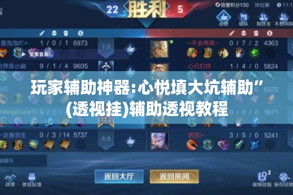 玩家辅助神器:心悦填大坑辅助”(透视挂)辅助透视教程