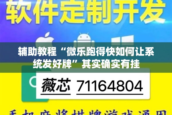 辅助教程“微乐跑得快如何让系统发好牌”其实确实有挂