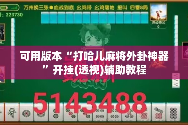 可用版本“打哈儿麻将外卦神器”开挂(透视)辅助教程